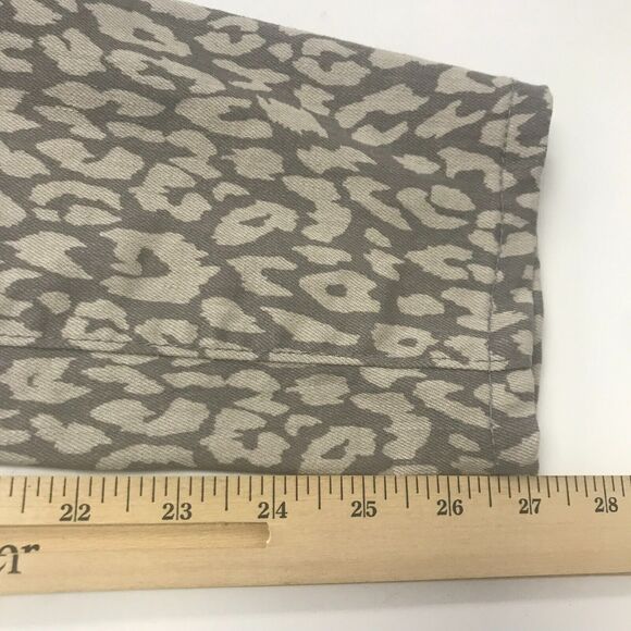 GAP Premium Super Skinny Jean Womens 4 27R Gray Leopard Animal Print Ankle - Picture 9 of 10